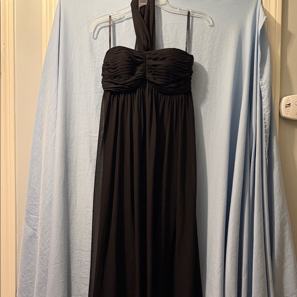 White House Black Market Elegant Black Strapless/Halter Dress